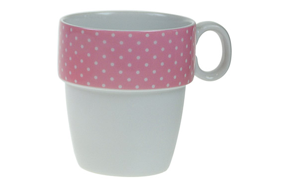 MUG APILABLE PORCELANA AMBMINI TOPOS ROS